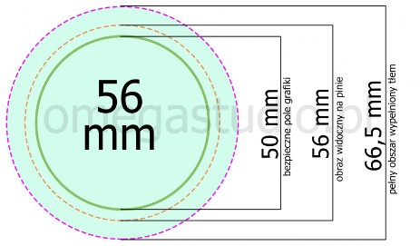 szablon piny 56 mm